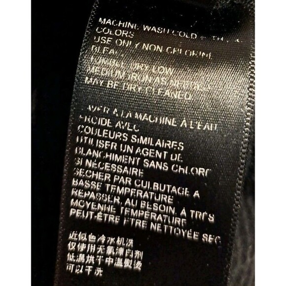 Anthropologie Thermal Waffle Knit Top Women's Sz S Black Boxy Oversized Raw Edge - Picture 5 of 8